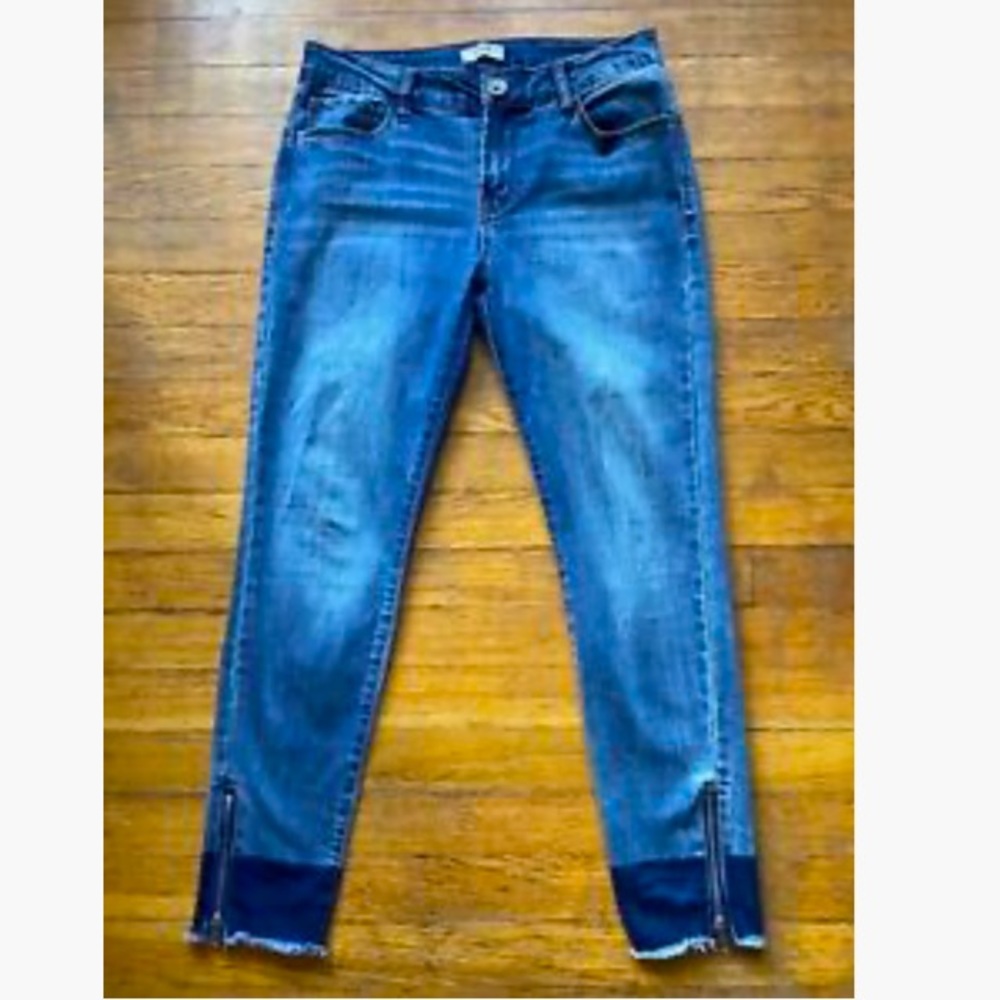 KENSIE Jeans Tapered w/Zipper Ankle Blue Jeans Size 8/29